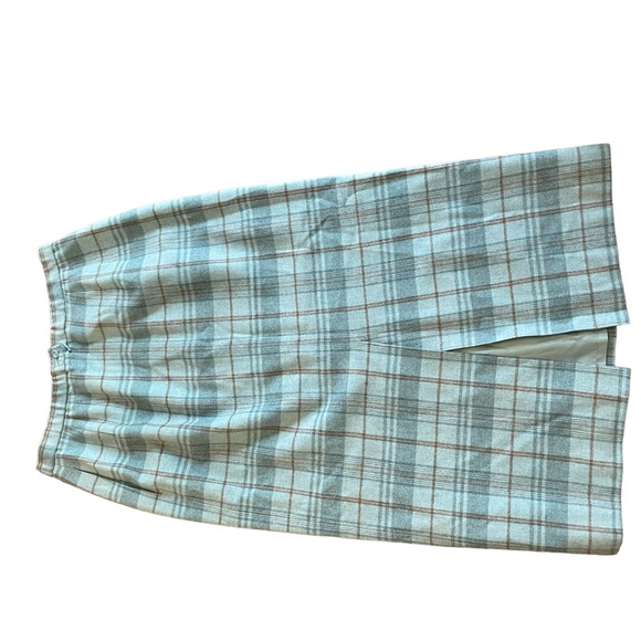 PENDLETON Vintage 100% Virgin Wool Plaid Midi Skirt - Picture 7 of 11